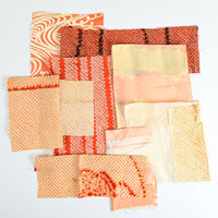 Vintage Shibori Silk Fabric Pack - Amber Glow