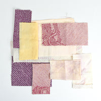 Vintage Shibori Silk Fabric Pack - Twilight Plum