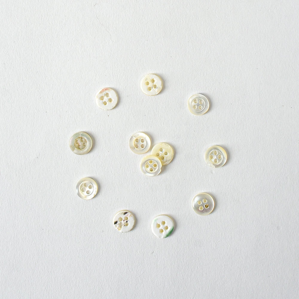 Vintage Mother-of-Pearl Buttons – Set of 12 (10 mm / 3/8")