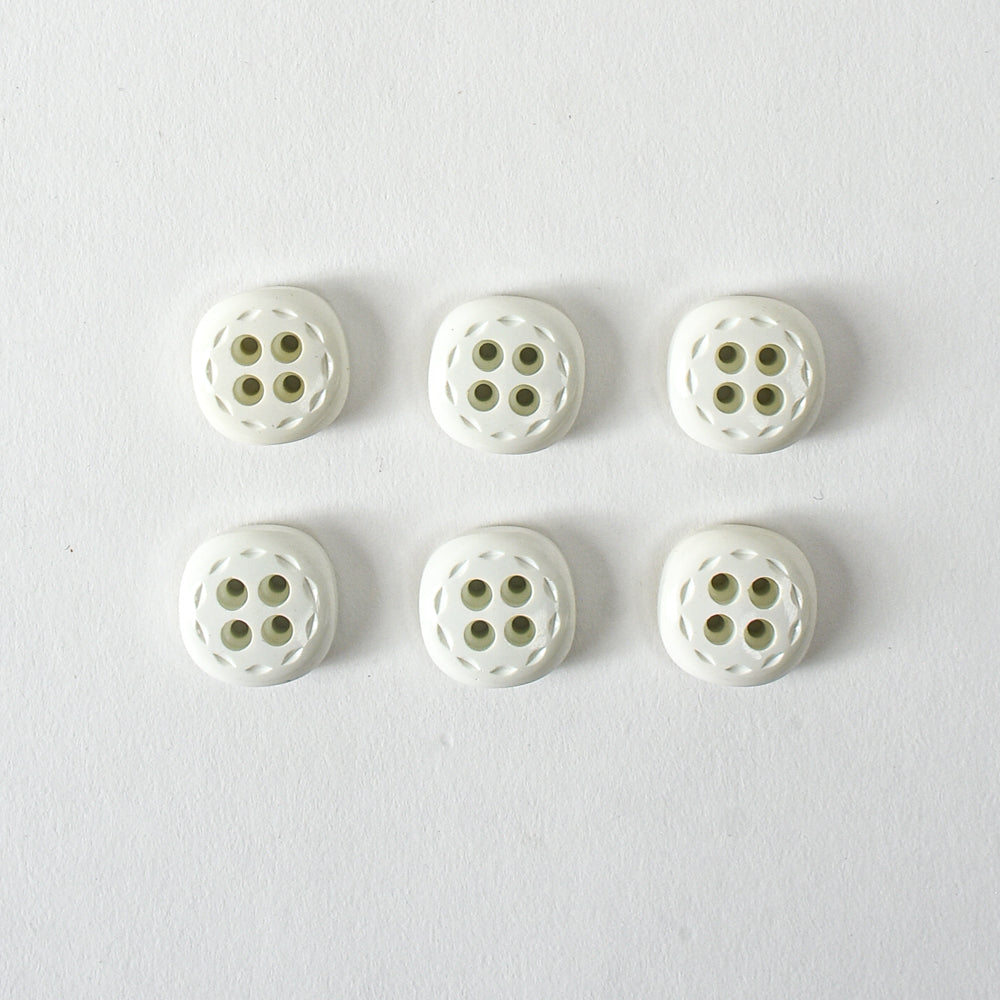 White Tennis Buttons circa 1960s, 7/8"