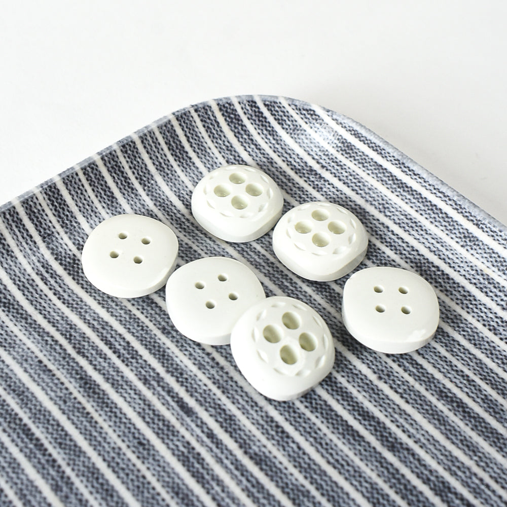 White Tennis Buttons circa 1960s, 7/8"