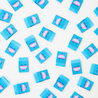 Trans Flag Heart Woven Labels