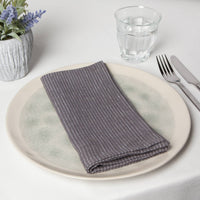 Shadow Pinstripe Linen Napkins Embroidery Blank
