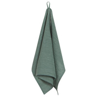 Jade Green Pinstripe Linen Dishtowel Embroidery Blank