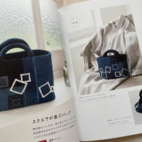 Bags with Indigo & Sashiko Stitching by Waku Yako