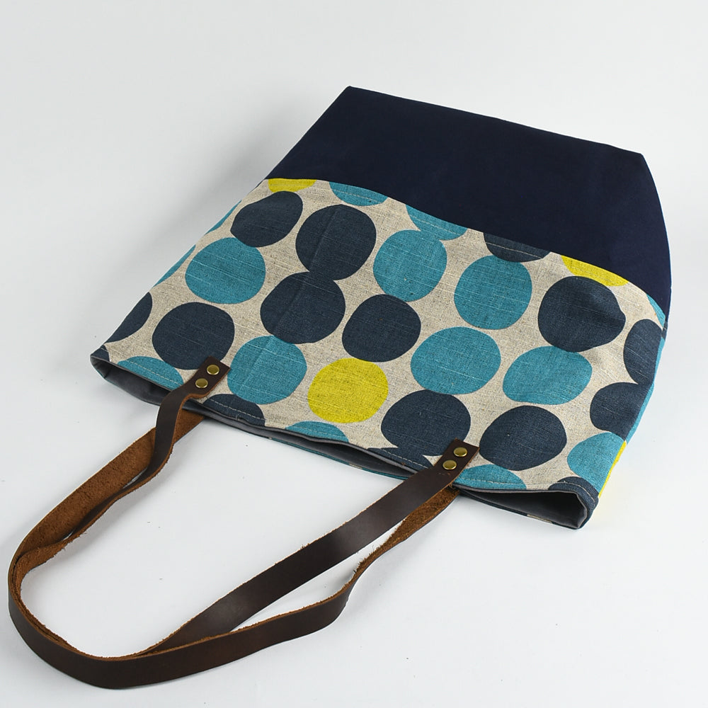 Tarja Tote, Blue Dots – Brooklyn Haberdashery