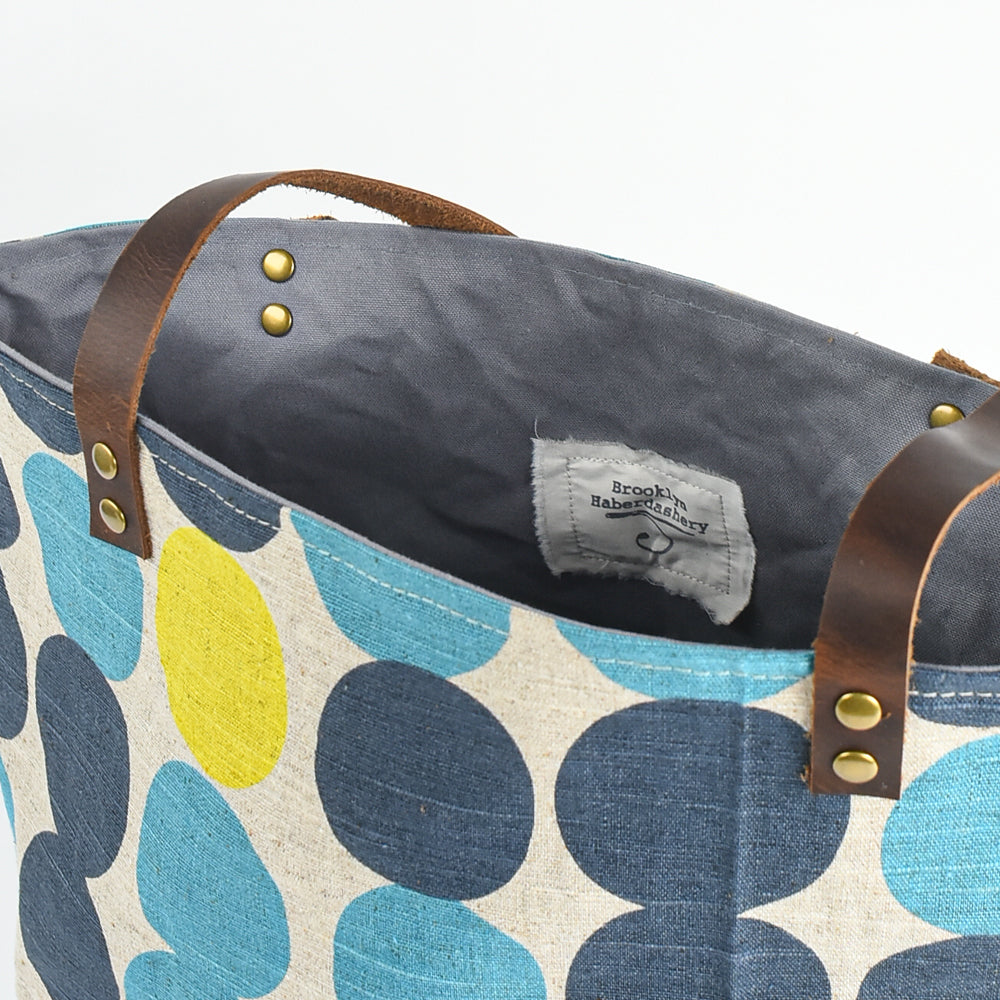 Tarja Tote, Blue Dots – Brooklyn Haberdashery