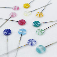 Glass Head Ohajiki Pins