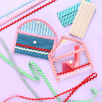 Double Fold Bias Tape 3/8" - Orange Gingham