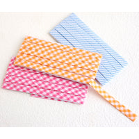 Double Fold Bias Tape 3/8" - Orange Gingham