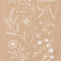 Mocha Flowers Embroidery Kit by Atelier de Nora