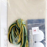 Cross Stitch Buttons DIY Kit, Green