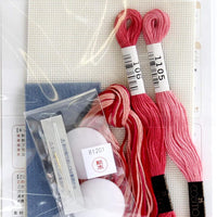 Cross Stitch Buttons DIY Kit, Red