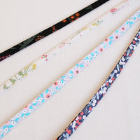 Double Fold Bias Tape 1/2" - Black Floral