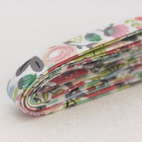 Double Fold Bias Tape 1/2" - Grey Floral