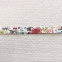 Double Fold Bias Tape 1/2" - Grey Floral