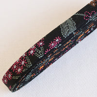 Double Fold Bias Tape 1/2" - Black Floral