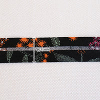 Double Fold Bias Tape 1/2" - Black Floral