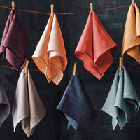 Nectar Pinstripe Linen Napkins Embroidery Blank