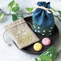 Linen Embroidery Cloth, Sky Blue