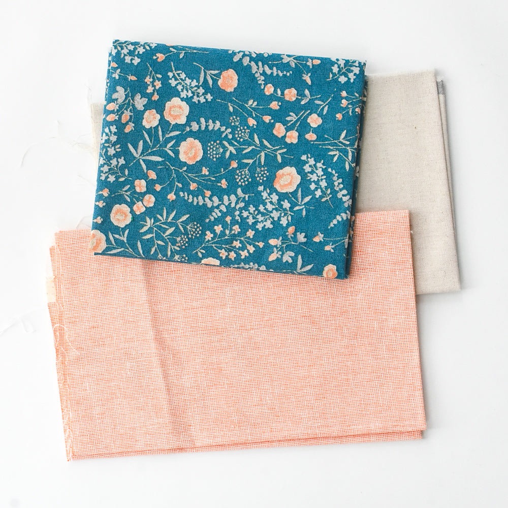 Teal Floral Fabric Bundle