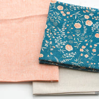 Teal Floral Fabric Bundle