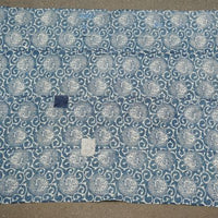Antique Indigo Katazome Futon-ji – Phoenix Arabesque, 4 Panels Wide