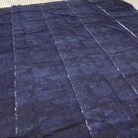 Antique Indigo & Bengala Futon-ji – Floral Katazome, 5 Panels Wide
