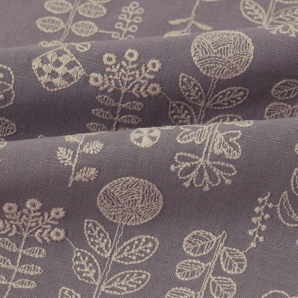 Scandi Flowers Embroidered Linen by Hirvi