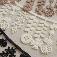Scandi Flowers Trim, Ivory by Hirvi