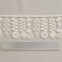 Scandi Flowers Trim, Ivory by Hirvi