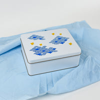 Cookie Tin Sewing Kit - Blue Waves