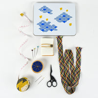 Cookie Tin Sewing Kit - Blue Waves