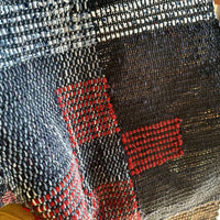 Blocked Floral Sakiori Handwoven Scarf Table Runner