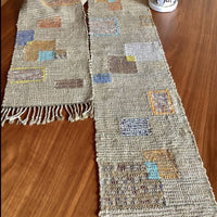 Tiles on Sand Sakiori Handwoven Scarf