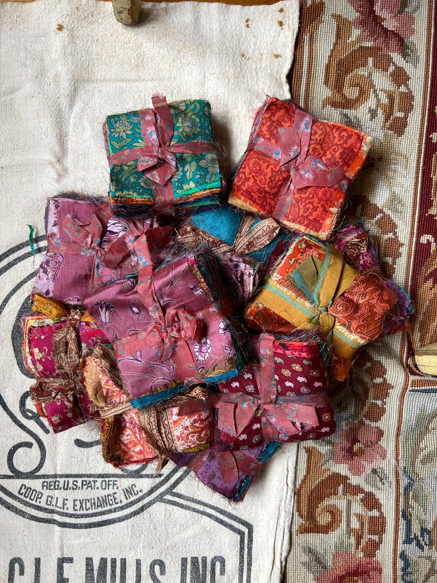 Sari Silk Charm Pack - 4" squares
