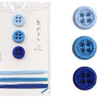 Ito Button & Thread Set, Sky & blue