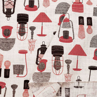Slub Cotton - Red Lamps