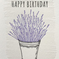 Happy Birthday Lavender - Letterpress Card
