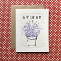 Happy Birthday Lavender - Letterpress Card