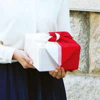 Red & White Furoshiki Wrapping Cloth - 19-1/2"