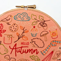 Hello Autumn Embroidery Cloth