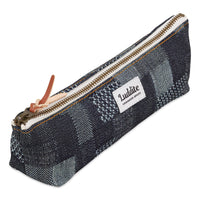 Okayama Denim Boat Pouch - Patchwork Grid