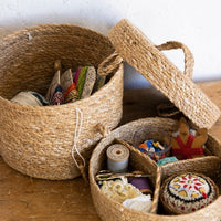 Sewing Basket & Pin Cushion Set