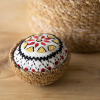 Sewing Basket & Pin Cushion Set