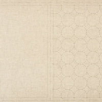 Linen/Cotton Sashiko Panel - Natural Circles