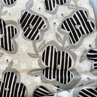 Slub Cotton, Scandi Floral Gray 41"w