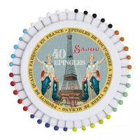Glass Head Pin Rosettes--Eiffel Tower