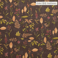Suzuko Koseki Linen/Cotton 1/2 yd - Botanicals, Dark Brown