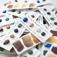 Earth-Ocher Palette Watercolor Dot Cards